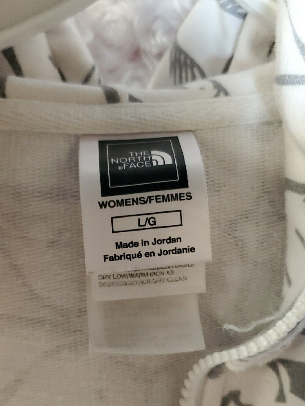 The North Face White Jacket with Gray Floral Pattern - Picture 2 of 9